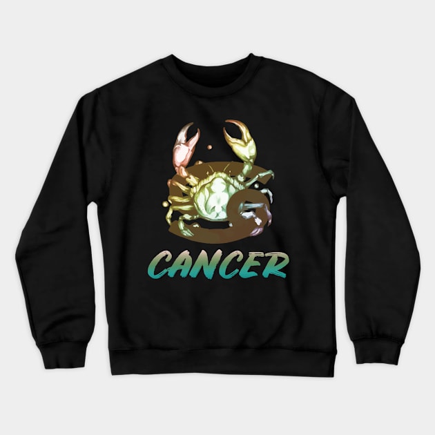 Cancer horoscope Crewneck Sweatshirt by BeDesignerWorld